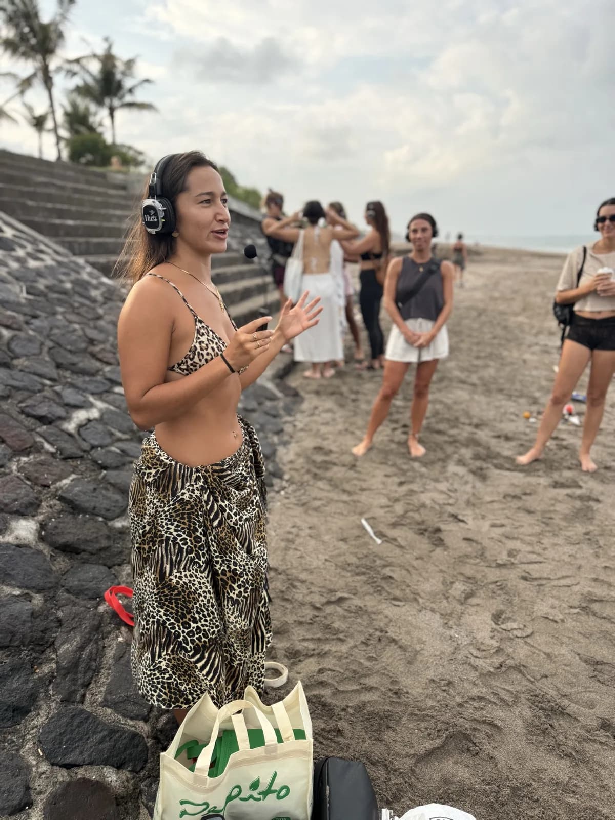 Liv on the mic, getting everyone going