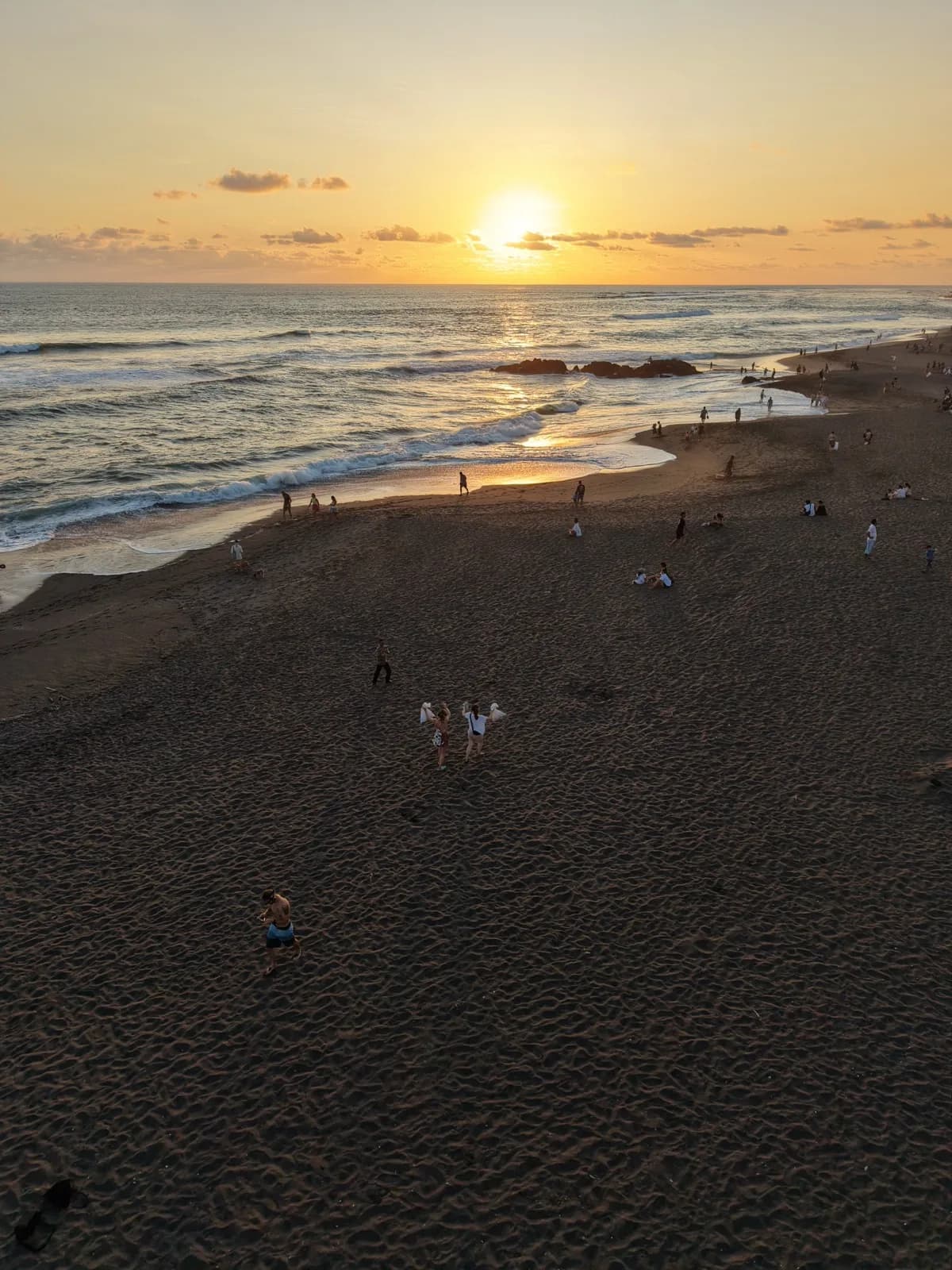 Sunset dancing on the sand